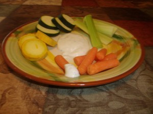 Ranch dressing with veggies