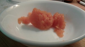 Pureed papaya with skin